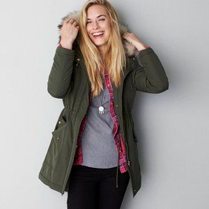 Oversized American Eagle Army Green Parka